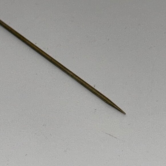 Scottish Terrier Antique Hat Pin Black & White Enamel Scottie Dogs 1900s 10 Inch - Picture 11 of 15